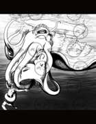 Stock Art: Kraken or Giant Octopus with Boat