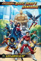 Mutants & Masterminds Basic Hero's Handbook cover image, showing several superheroes posing in an urban park.