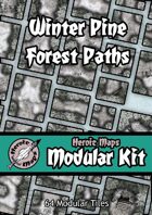 Heroic Maps - Modular Kit: Winter Pine Forest Paths