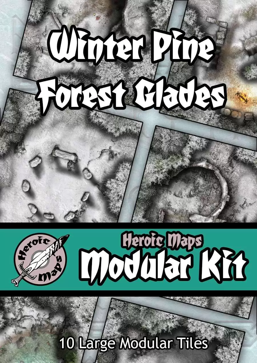 Heroic Maps - Modular Kit: Winter Pine Forest Glades - Heroic Maps ...