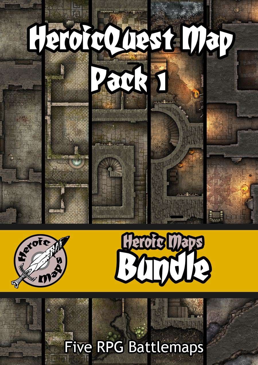 Heroic Maps - HeroicQuest Map Pack 1 [BUNDLE] - Heroic Maps | Caverns ...