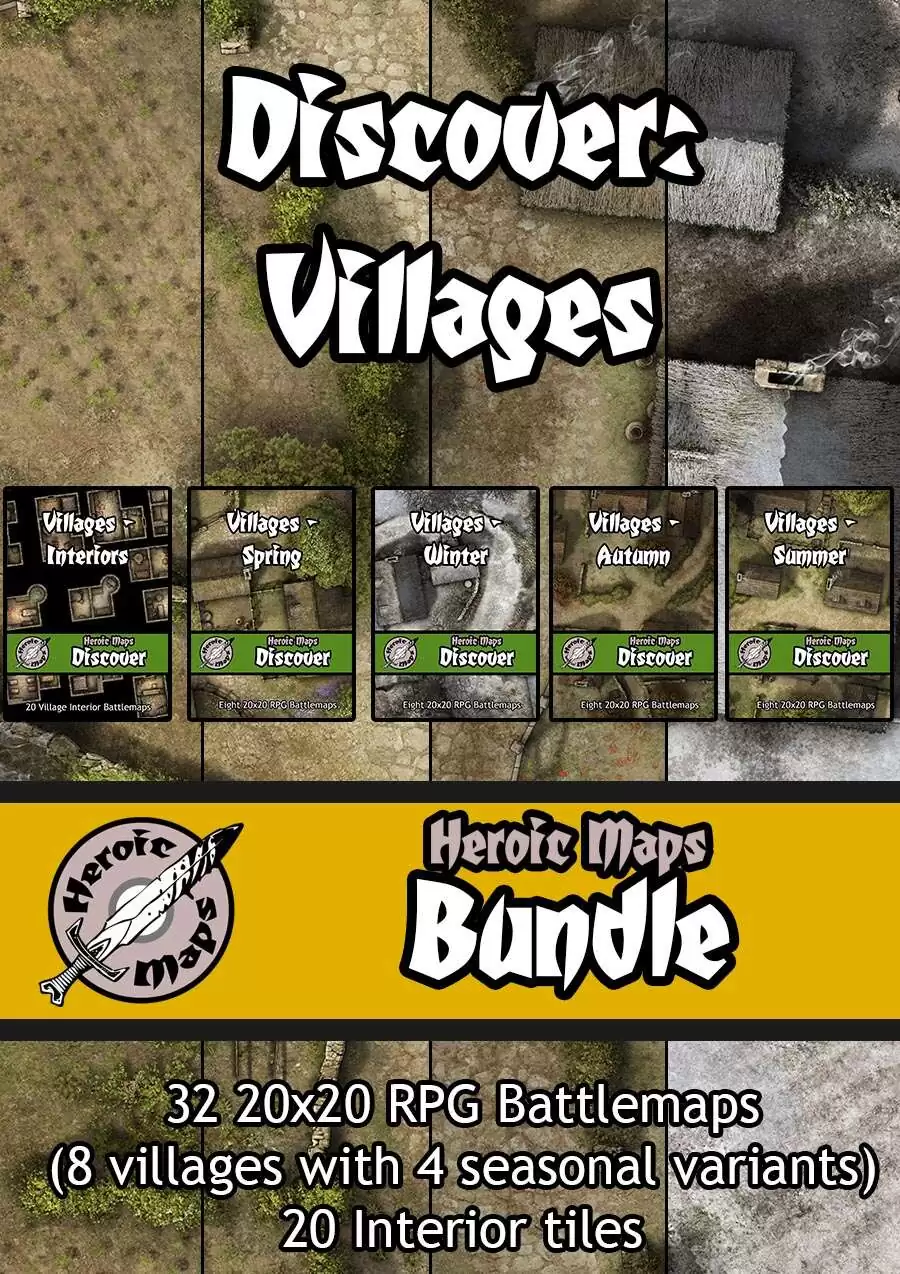 Heroic Maps - Discover: Villages [BUNDLE] - Heroic Maps | Buildings ...
