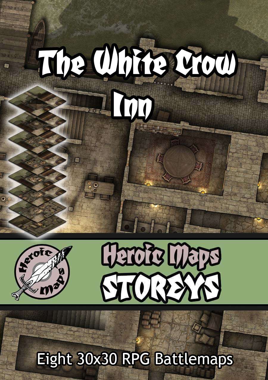 Heroic Maps - Storeys: The White Crow Inn - Heroic Maps | Buildings ...