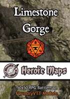 Heroic Maps - Giant Maps: Limestone Gorge Foundry VTT Module