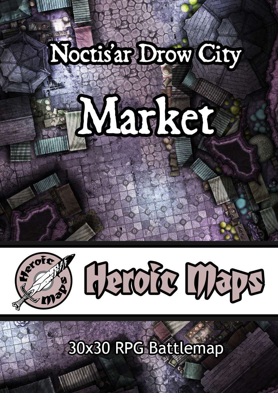 Heroic Maps - Noctis'ar Drow City: Market - Heroic Maps | Buildings ...