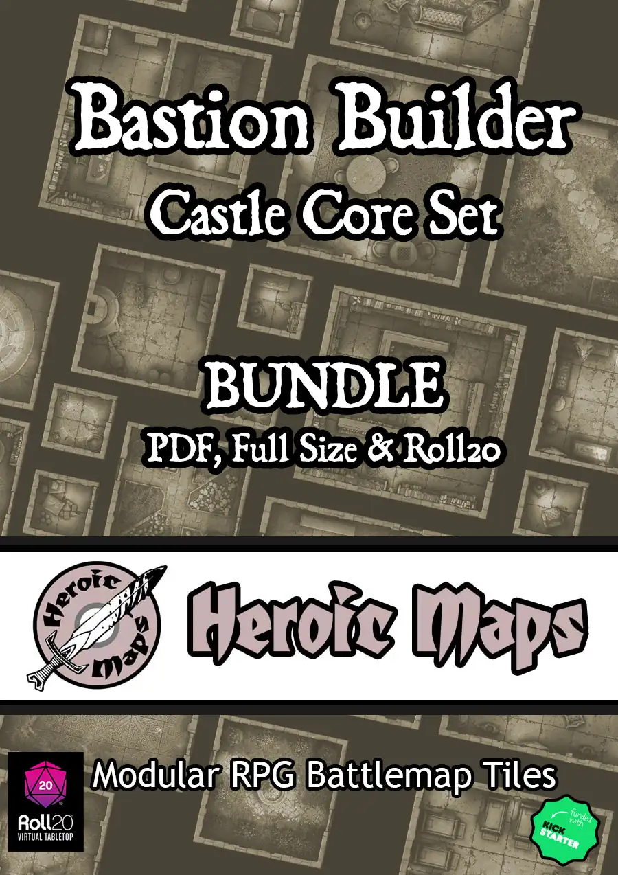 Heroic Maps - Bastion Builder: Castle Core PDF Roll20 [BUNDLE] - Heroic ...