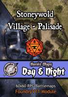 Heroic Maps - Day & Night: Stoneywold Village - Palisade Foundry VTT Module