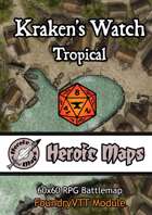 Heroic Maps - Giant Maps: Kraken's Watch - Tropical Foundry VTT Module