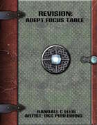 REVISION: ADEPT FOCUS TABLE