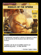Riddles Of The Sphinx - Custom Card