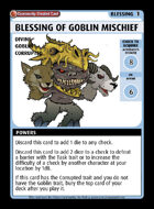 Blessing Of Goblin Mischief - Custom Card
