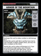 Armor Of The Mountain - Custom Card