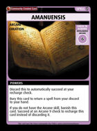 Amanuensis - Custom Card