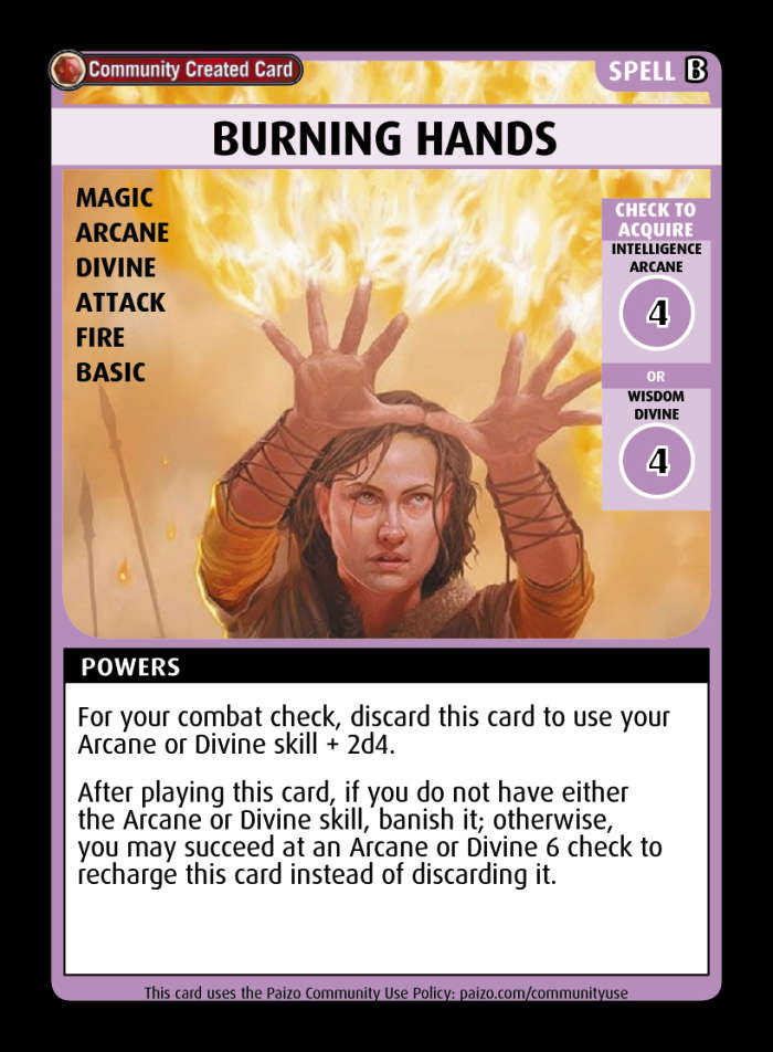 Burning Hands Spell