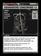 Adamantine Longsword +3 - Custom Card