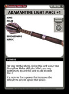 Adamantine Light Mace +1 - Custom Card