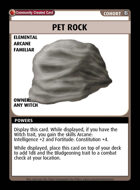 Pet Rock - Custom Card