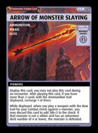 Arrow Of Monster Slaying - Custom Card