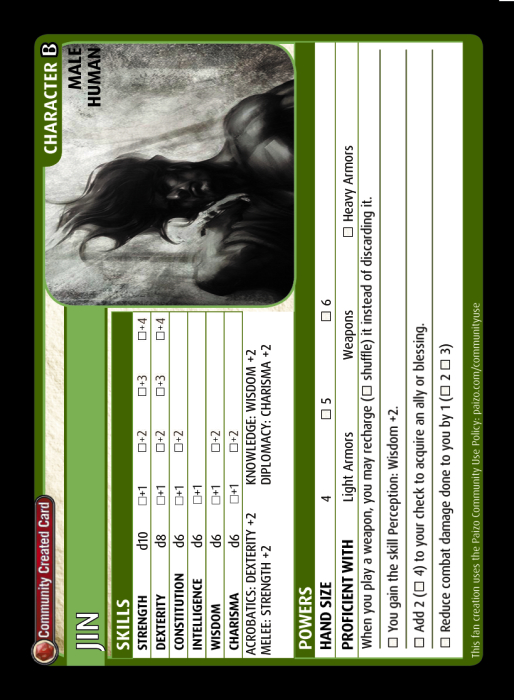 Advanced Jin Kin Pathfinder Jin - Custom Card - Paizo | Pathfinder Adventure Card Game Community ...