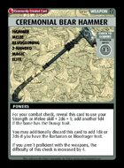 Ceremonial Bear Hammer - Custom Card