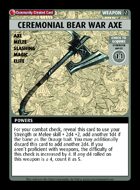 Ceremonial Bear War Axe - Custom Card