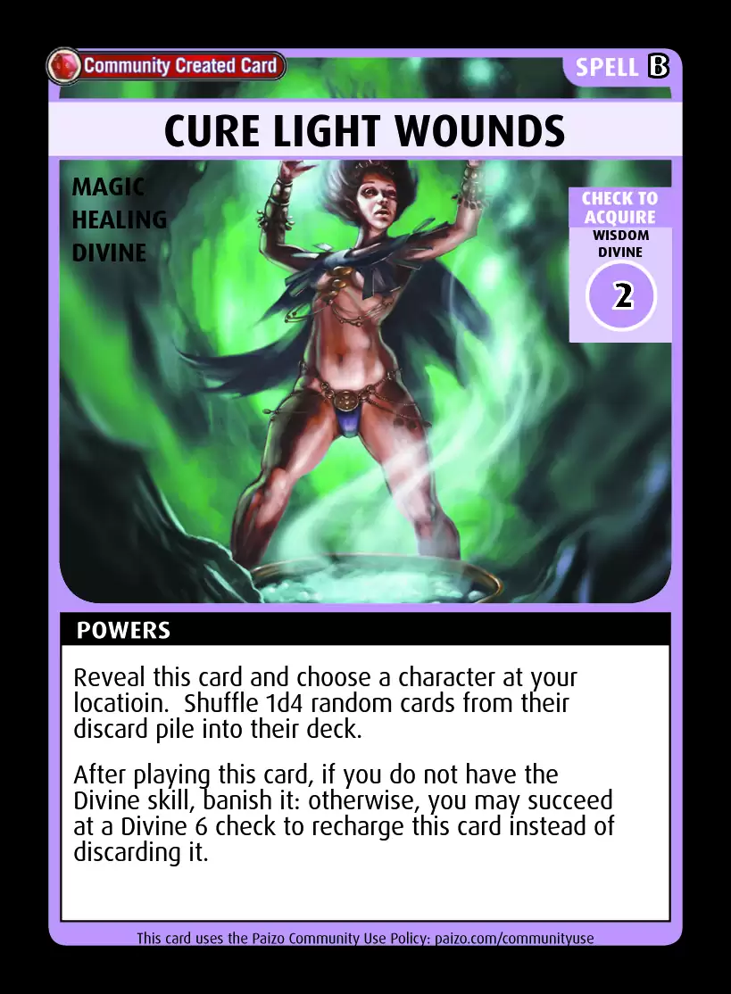 Pathfinder Cure Light Wounds