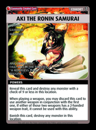 Aki The Ronin Samurai - Custom Card
