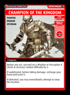 Champion Of The Kingdom - Custom Card