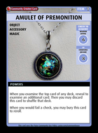 Amulet Of Premonition - Custom Card