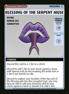 Blessing Of The Serpent Muse - Custom Card