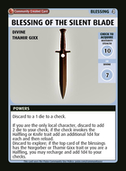 Blessing Of The Silent Blade - Custom Card