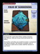 Folio Of Summoning - Custom Card