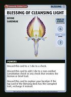 Blessing Of Cleansing Light - Custom Card