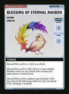 Blessing Of Eternal Maiden - Custom Card