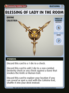 Blessing Of Lady In The Room - Custom Card