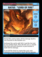 Batus  "lord Of Fire" - Custom Card