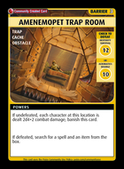 Amenemopet Trap Room - Custom Card