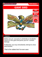 Giant Bird - Custom Card
