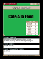 Cafe A La Food - Custom Card