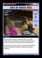 Bag Of Magic Dice - Custom Card