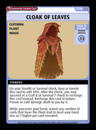 Cloak Of Leaves - Custom Card