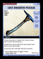 Lost Dwarfen Pickaxe - Custom Card
