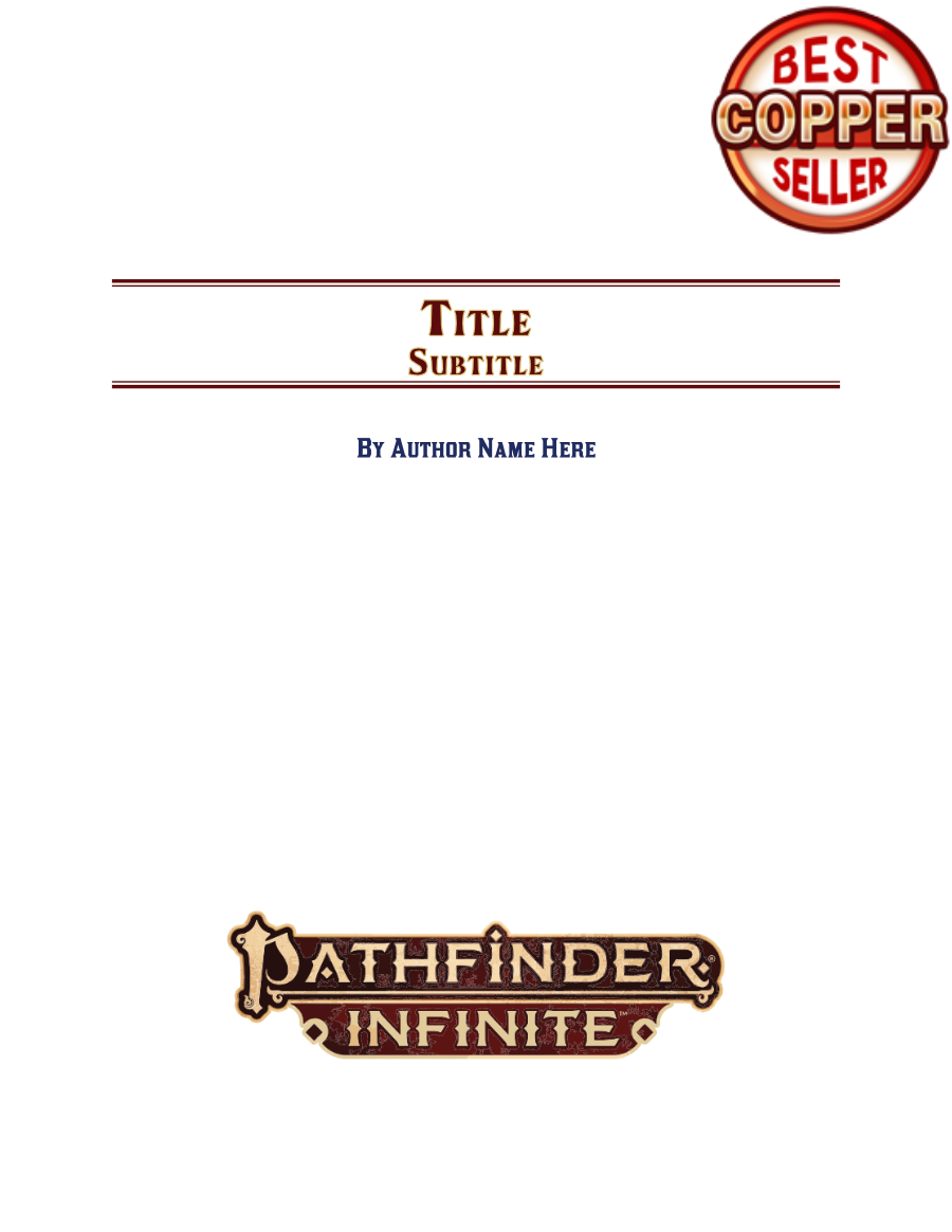 Pathfinder 2e Adventure Template for Affinity Publisher