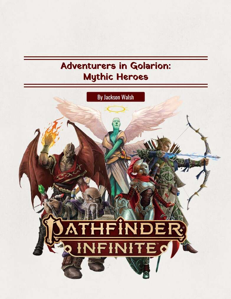 Adventurers in Golarion: Mythic Heroes