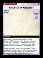 Greater Invisibility - Custom Card