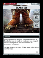 Bear Feet - Custom Card