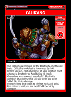 Calikang - Custom Card