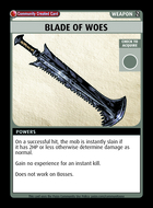 Blade Of Woes - Custom Card
