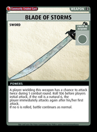 Blade Of Storms - Custom Card