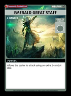 Emerald Great Staff - Custom Card